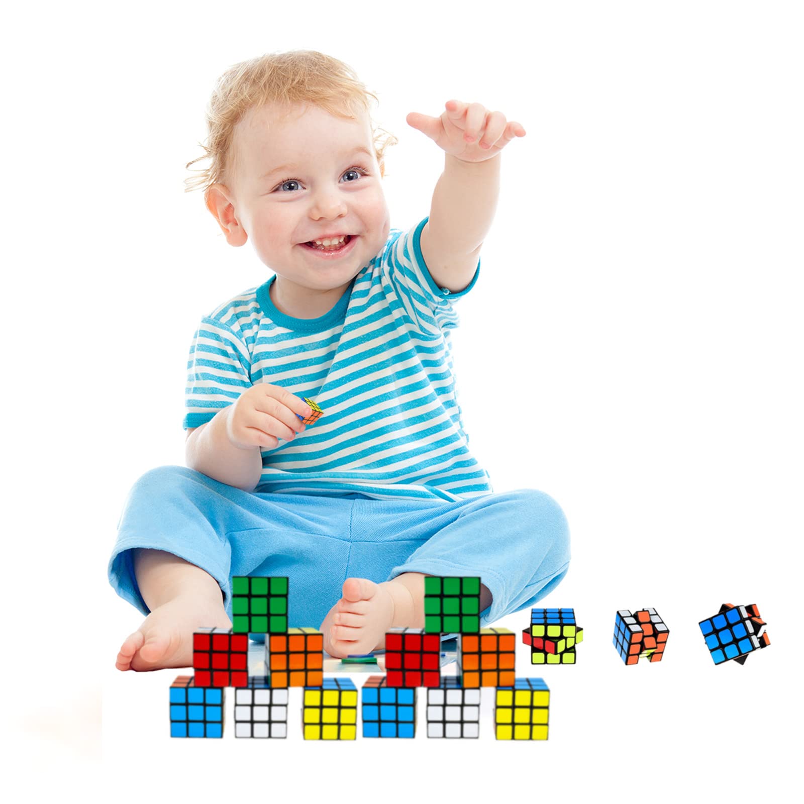 Set De 12 Mini Cubes Magiques 3x3x3 Cm – Cube Vitesse Antistress – Casse-tête Éducatif – Cadeau Anniversaire, Noël – Pour Enfants Et Adultes