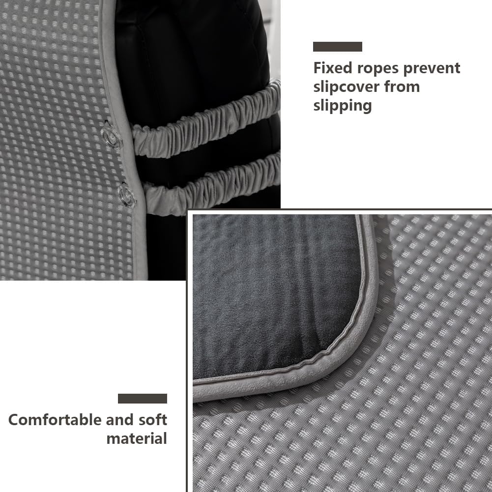 STONECREST Recliner Chair Cover, True Cooling Recliner Slipcover, Stay in Place (Grey, Recliner 23" Regular)