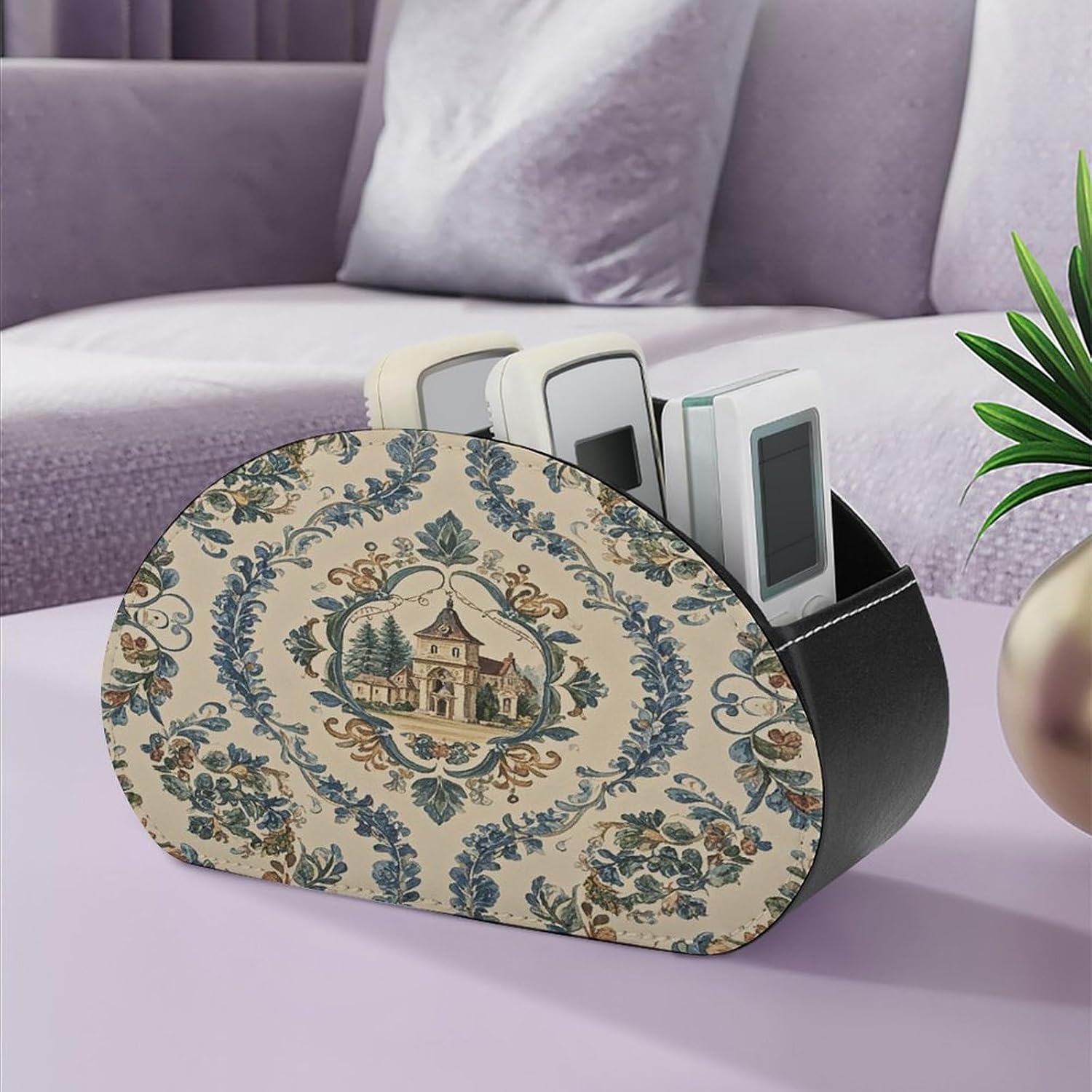 TV Remote Control Holder, 5 Compartments, French Country Style image 5