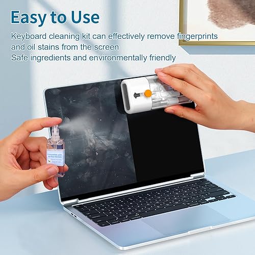 Miniatura 2 de Kit de limpieza de teclado para laptop, cepillo de limpieza tecnológico todo en uno, accesorios multifunción para PC con kit de limpieza Airpod,