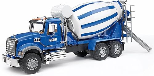 Camión Mack mezclador de cemento y granito marca Bruder