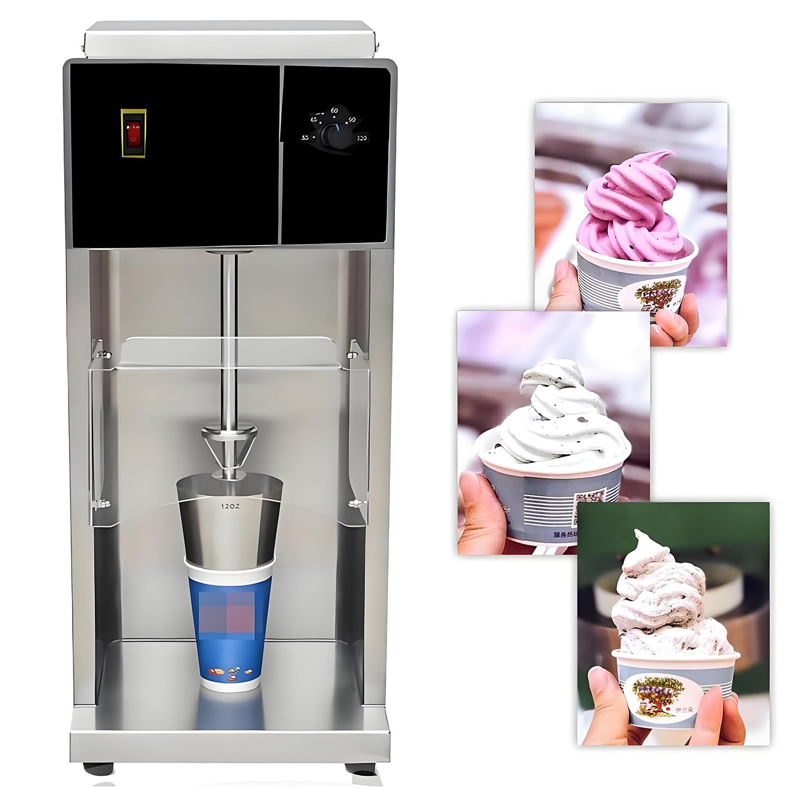 SICWEDIM Commercial Froze.n Yogurt Blender, Milkshake Fresh Fruit Yogurt ice Cream Mixing Machine, Ice Cream Mixer Machine Froze.n Yogurt Blending Machine for ice Cream Store, Bars, Cafes