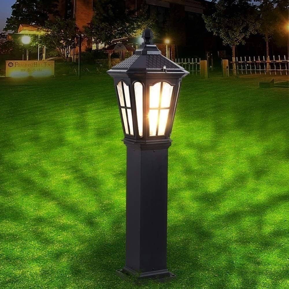 Lampa słupkowa z antycznego mosiądzu o średnicy 31,5 cala