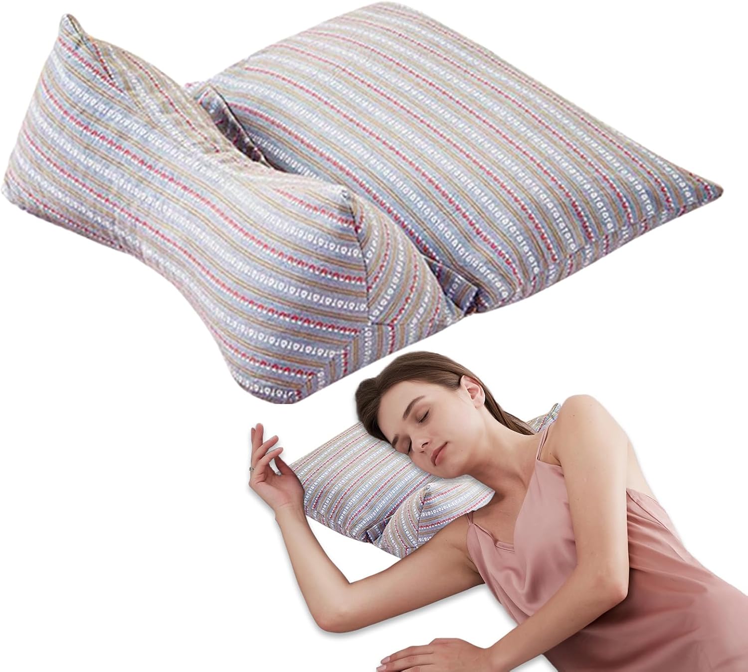 Neck Pillow | Buckwheat Husk Pillow for Sleeping | Travel Accessory Breathable Relaxation Pillow Women Adults Sleep Sofa Airplane Car