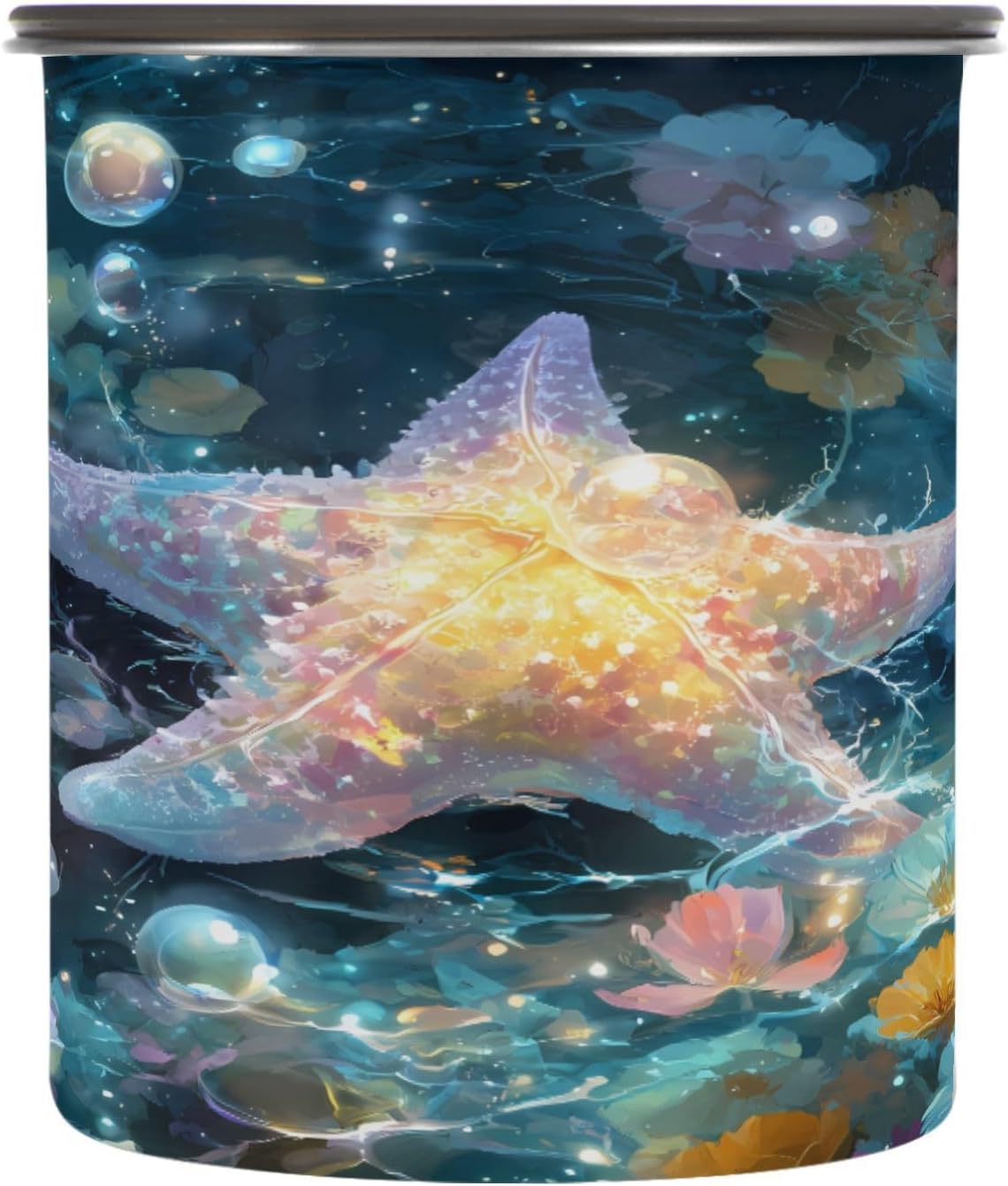 Almacenador de Alimentos ALAZA Starfish Floral 30oz para Café, Té, Azúcar