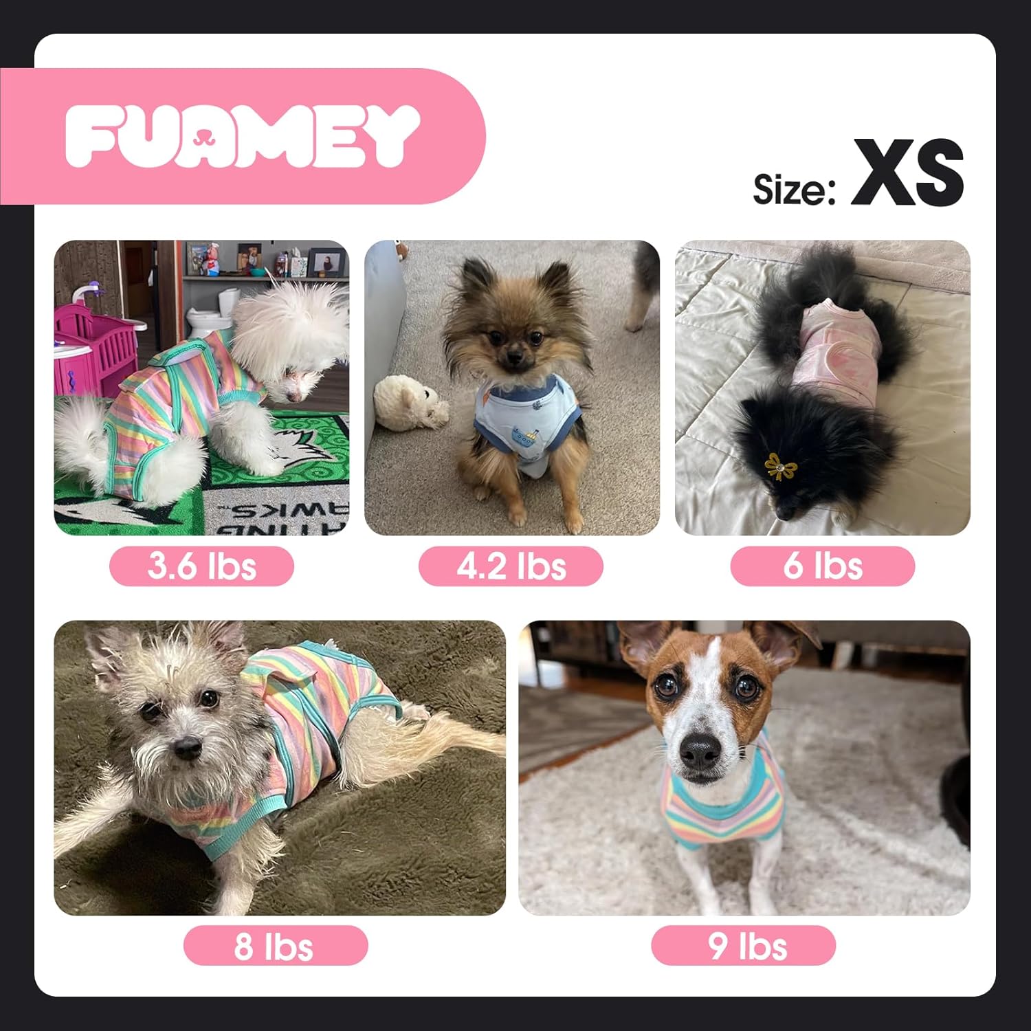 FUAMEY Recovery Suit for Dogs After Surgery,Soft Breathable Dog Bodysuit E-Collar & Cone Alternative Surgical Suit,Male Female Dog Neuter Spay Suits Anti Licking Wounds Onesie Pink Leopard XS