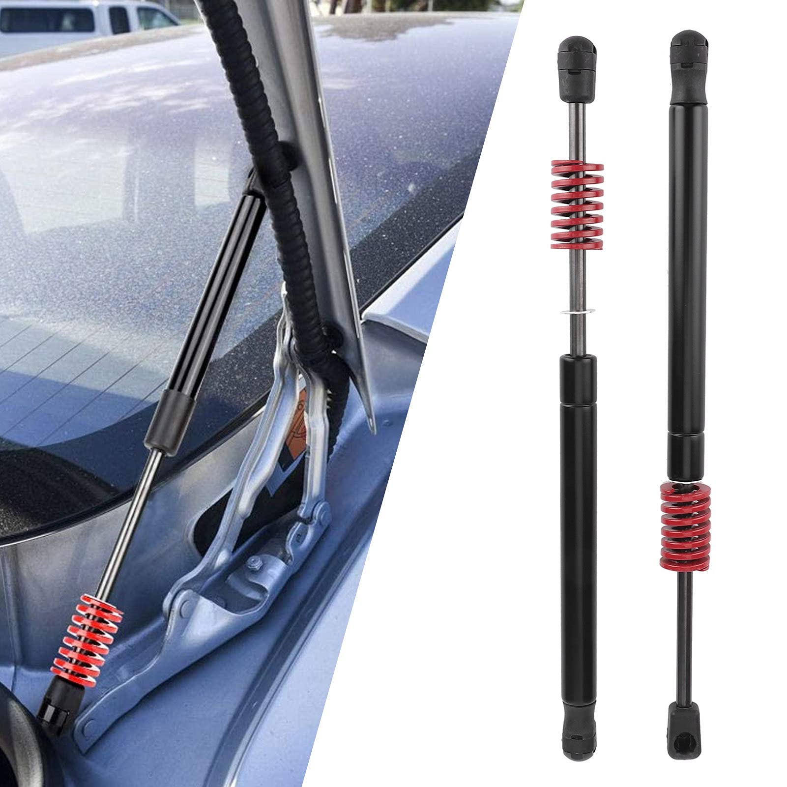 2 Pezzi di Sollevamento del Bagagliaio Posteriore Dell'auto Molle a Gas con Molla in Acciaio Inossidabile Guarnizione Lega di Alluminio ABS Misura per
