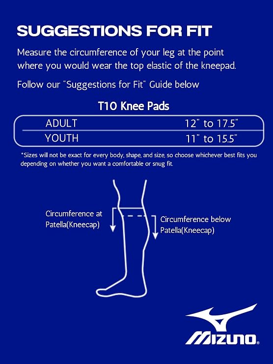 Mizuno T10 Plus Kneepad, Adult & Youth