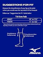 Vista 5 de Mizuno Youth T10 Plus Rodillera de voleibol, talla única, color blanco