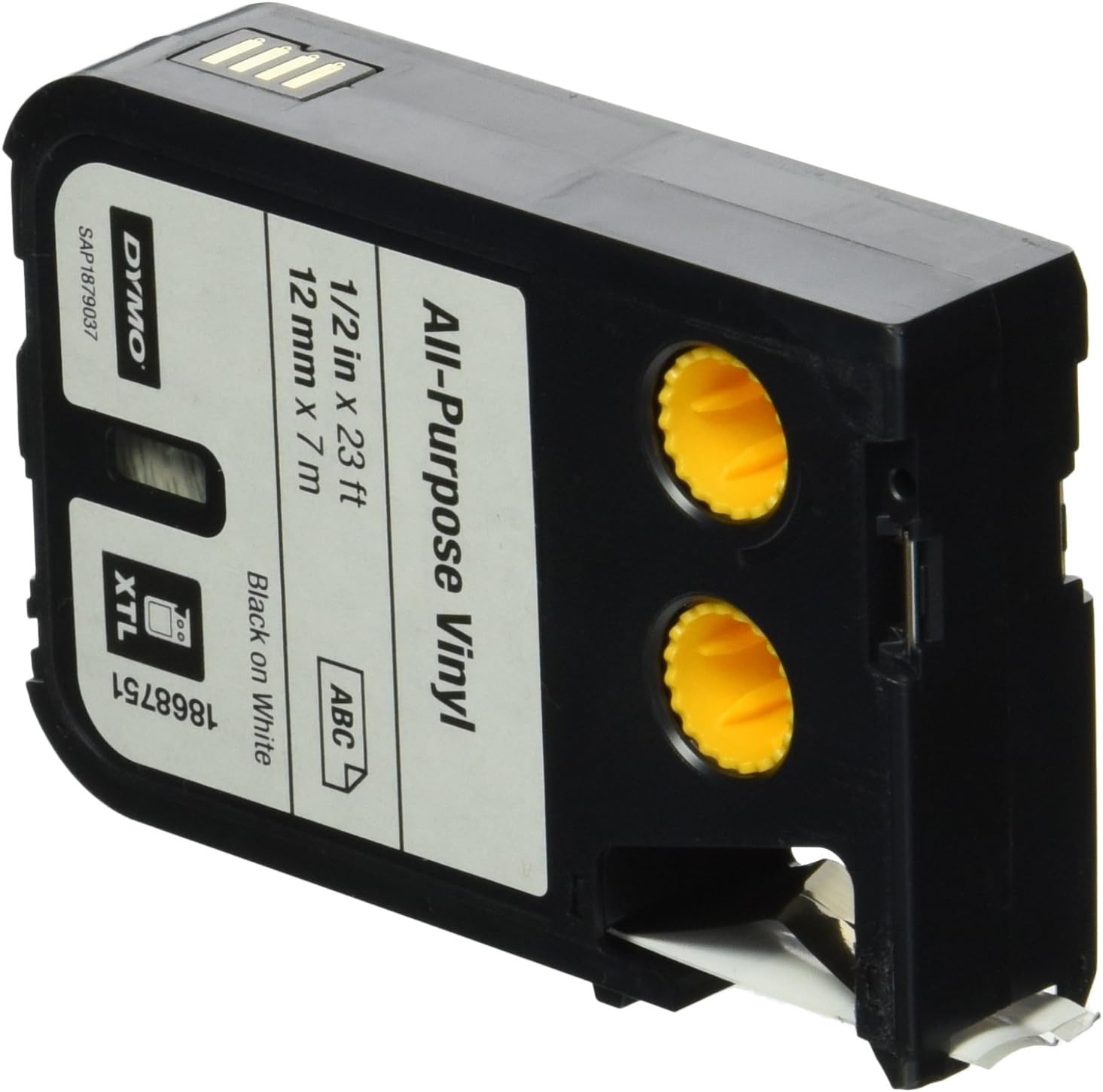 DYMO 1868751 All-Purpose Labels for DYMO XTL Label Makers, 1/2" - Black on White : Everything Else