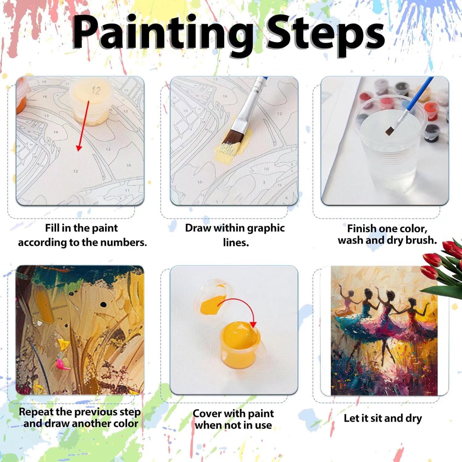 Pintar por Numeros Adultos pintar por numeros niños manualidades niños 10 años, DIY Pintar por Números de Pincel y Pintura acrílica Decoraciones para el Hogar Manualidades, sin Marco 70x90cm C-109
