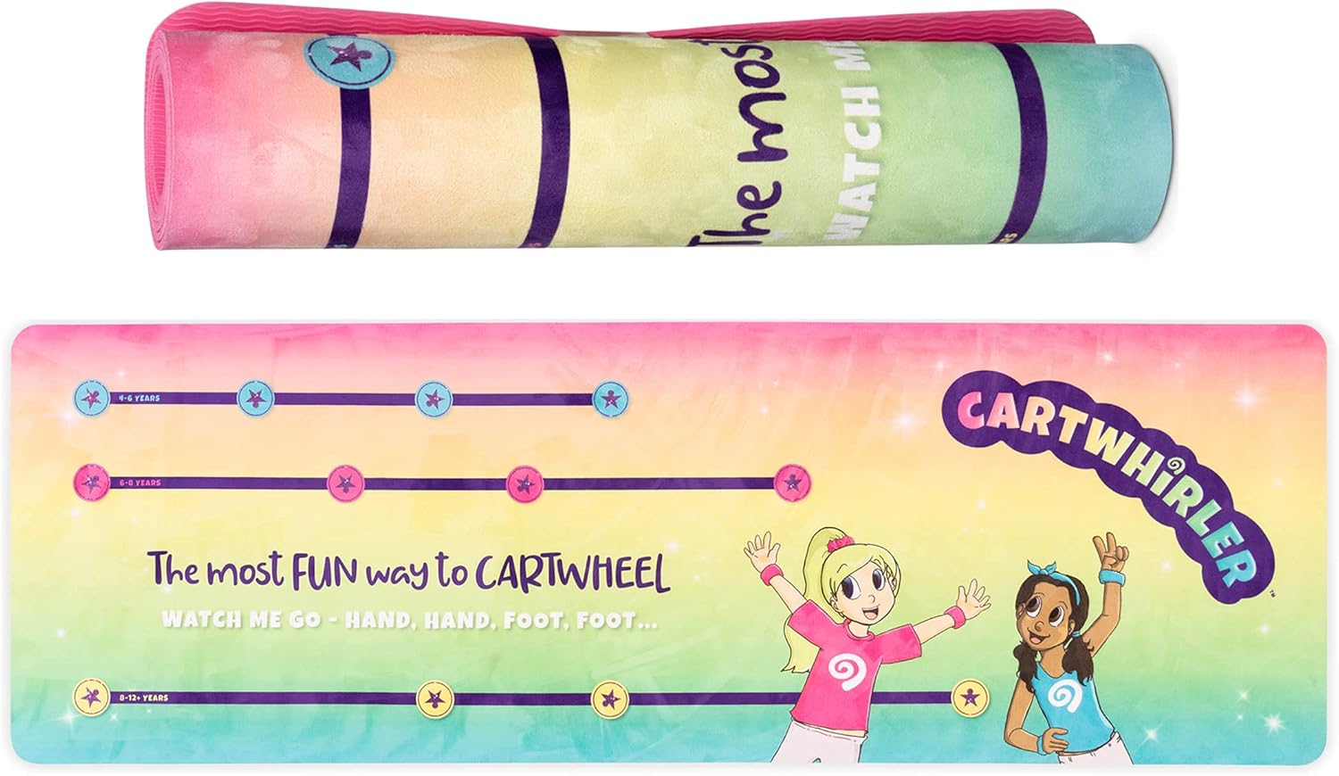 CARTWHIRLER Cartwheel Training Mat and Carrier Bag - At Home Gymnastics Mat, Toy Mats for All Kids, Yoga, Dance, And Play Mat, For Ages 4-12+, 2ft x 6ft : Sports & Outdoors