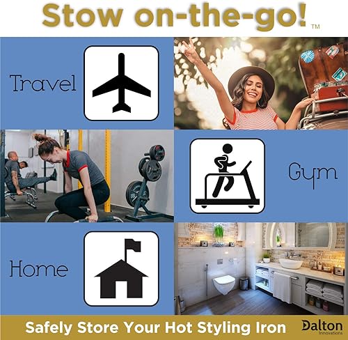 Miniatura 4 de Estuchefunda resistente al calor para rizadores, planchas planas o alisadoras, y planchas de peinado, forro recubierto de silicona y bolsa de