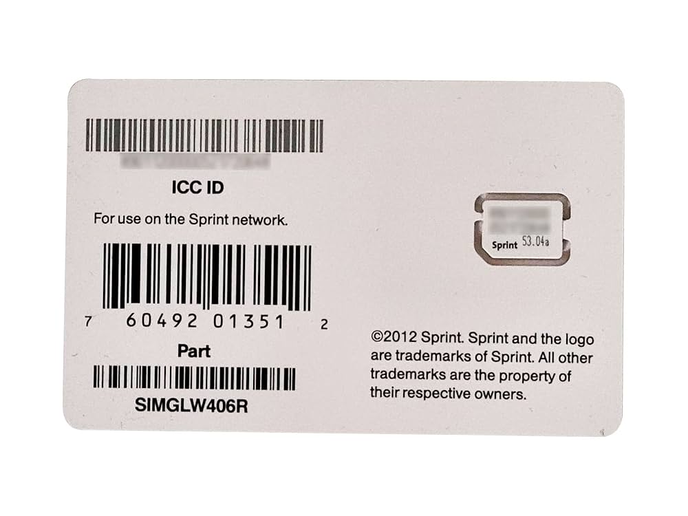 Amazon.com: Sprint ICC ID Nano SIM Card for iPhone 5