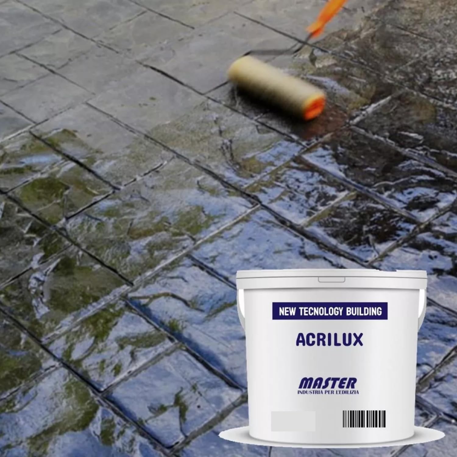 Résine Transparente Monocomposant Métacrylique Acrilux 4,6 L pour Sols et Murs Béton Effet Mouillé