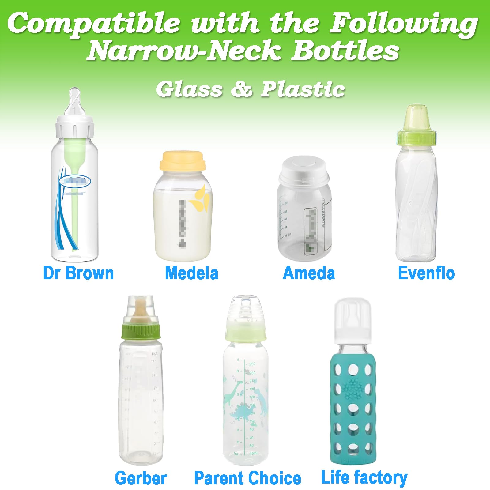 Amazon.com: (9-PCs) Travel Bottle Caps Compatible with Dr Brown Narrow  Bottles, Storage Caps Replacement for Medela Bottles, Bottle Caps Fit Ameda  Evenflo Gerber Lifefactory and Parents Choice Bottles - Model A :