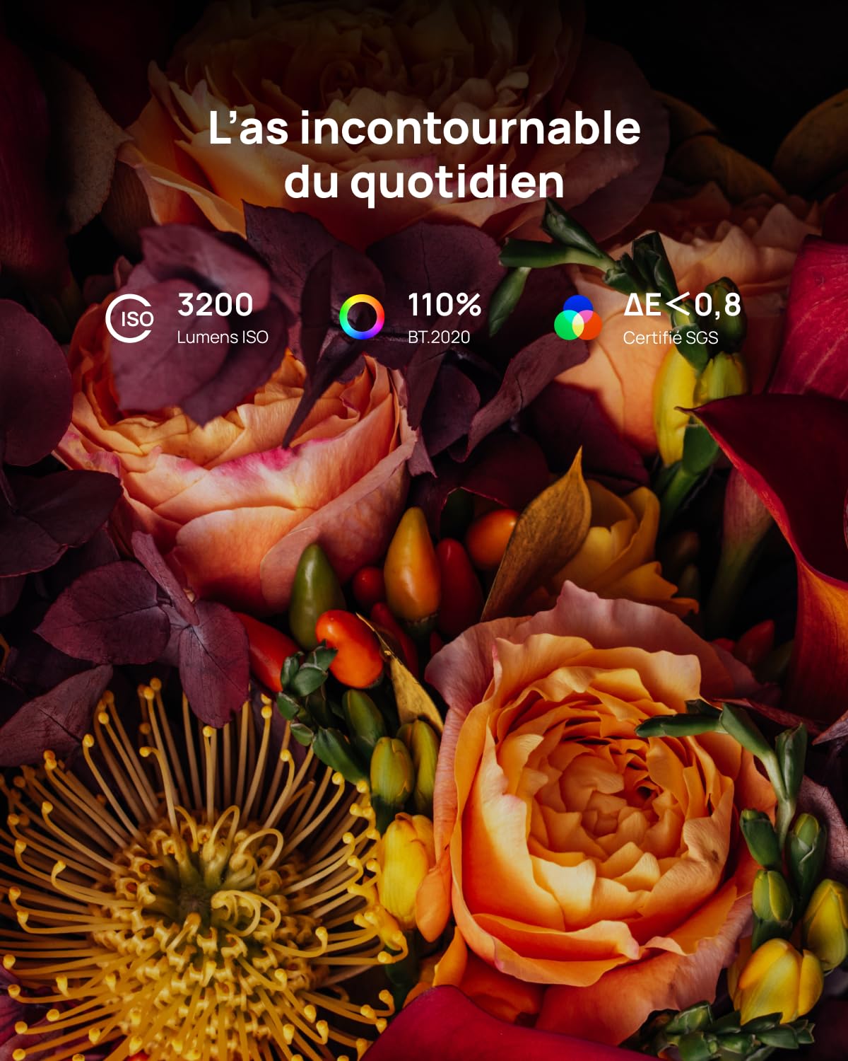 XGIMI Horizon 20 Projecteur 4K Triple Laser + Écran 100" Cadre Fixe, 3200 ISO lumens, 1ms/240Hz Gaming VRR, Google TV + Compat. Netflix, Dolby Vision, IMAX Enhanced, Kit Home Cinéma