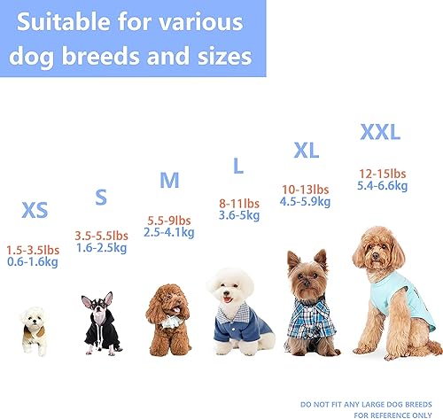 Miniatura 6 de Camisa a rayas para perro, de algodón de color feliz, sin mangas, transpirable, ropa para mascotas, sudadera colorida para cachorros, ropa para