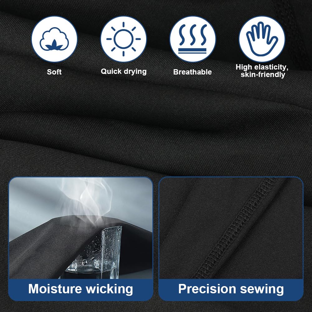 AUYAO Pantalones de Compresión para Hombre, Mallas de Compresión para Correr y Gym