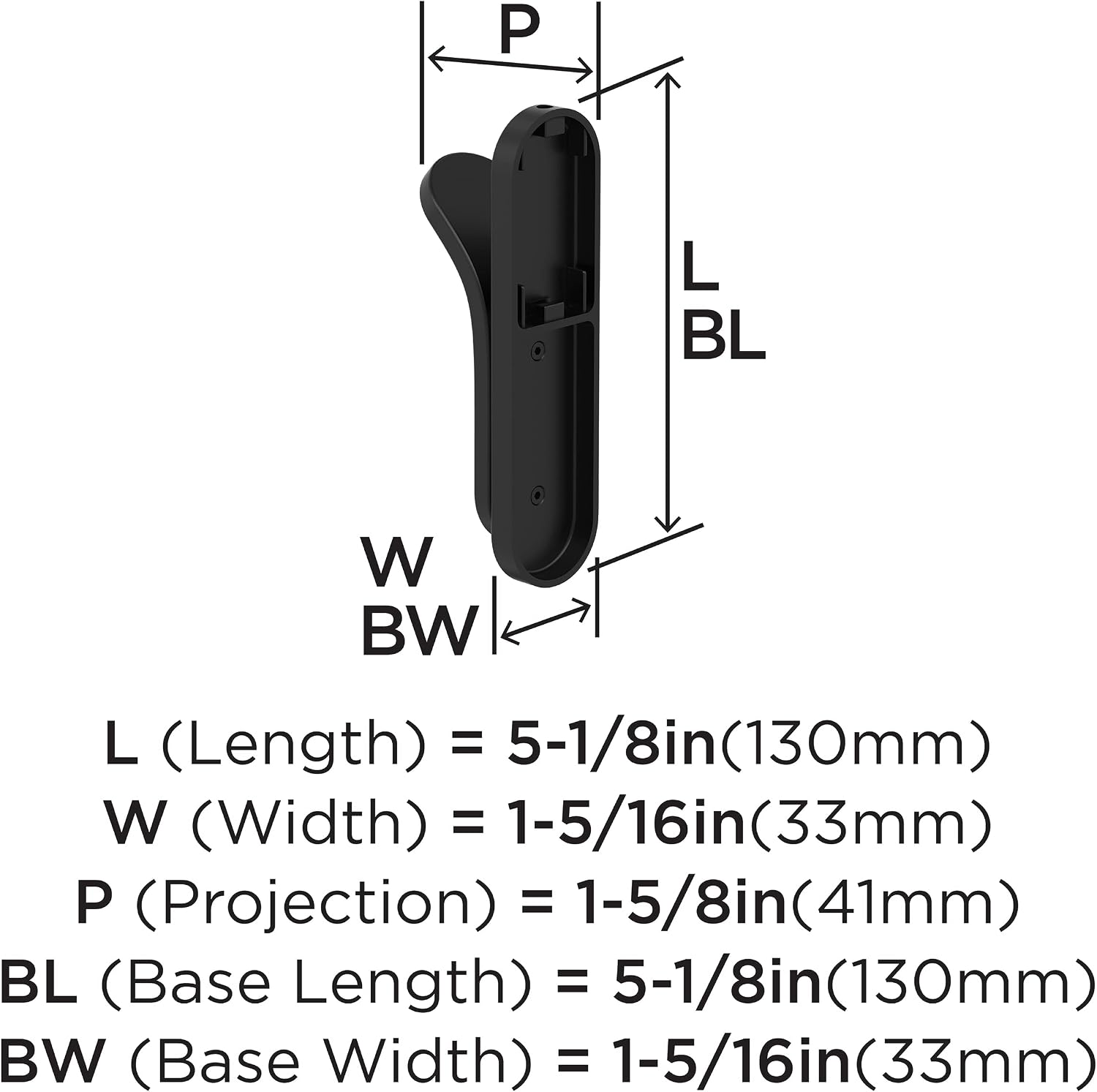 Amerock HBX37012MB | Unison Single Prong Decorative Wall Hook | Matte Black Hook for Coats, Hats, Backpacks, Bags | Hooks for Bathroom, Bedroom, Closet, Entryway, Laundry Room, Office