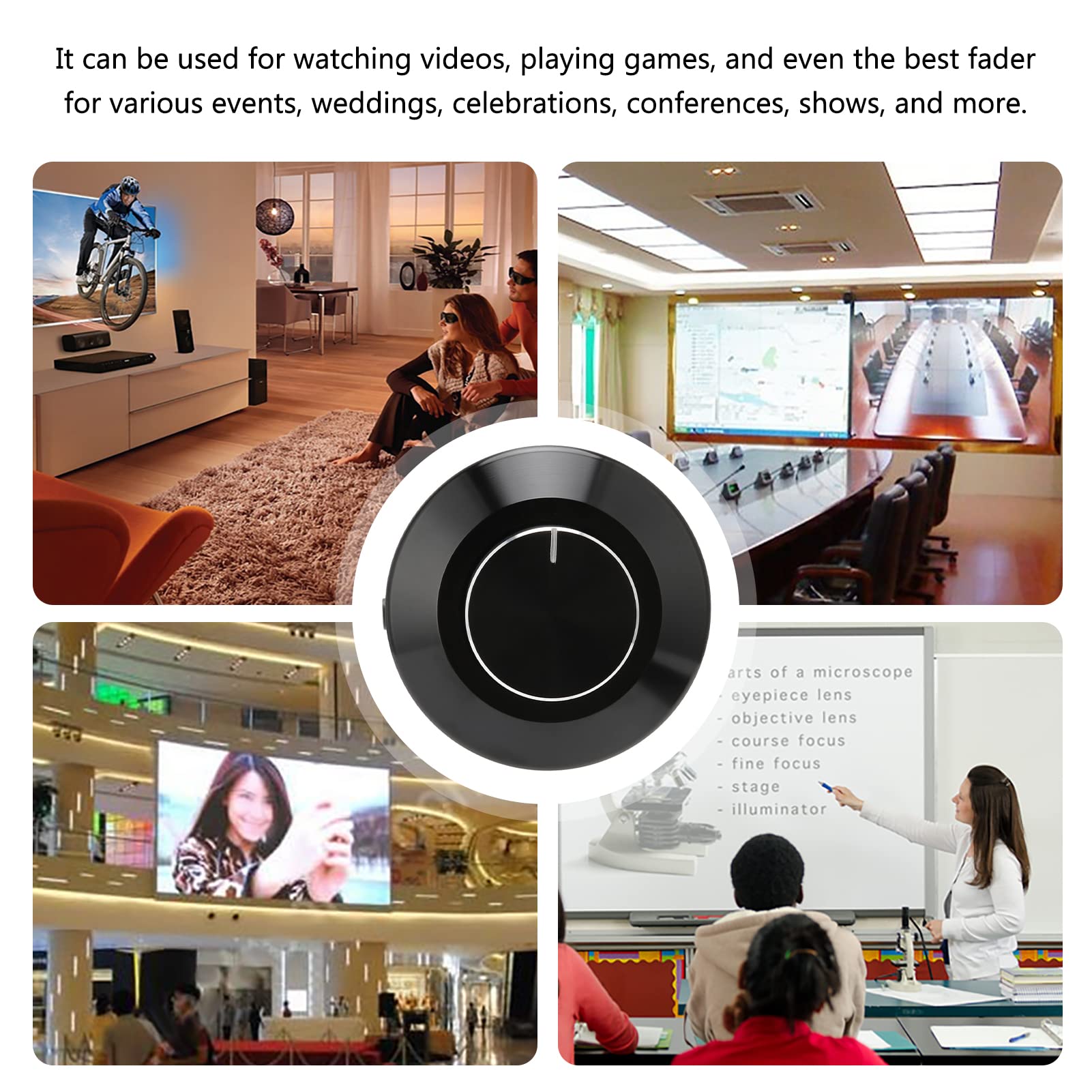 M1 Mini Active Volume Control Knob 3.5mm Volume Adjust Knob Active Adjust Knob for Watching Videos Playing Games Weddings Celebrations