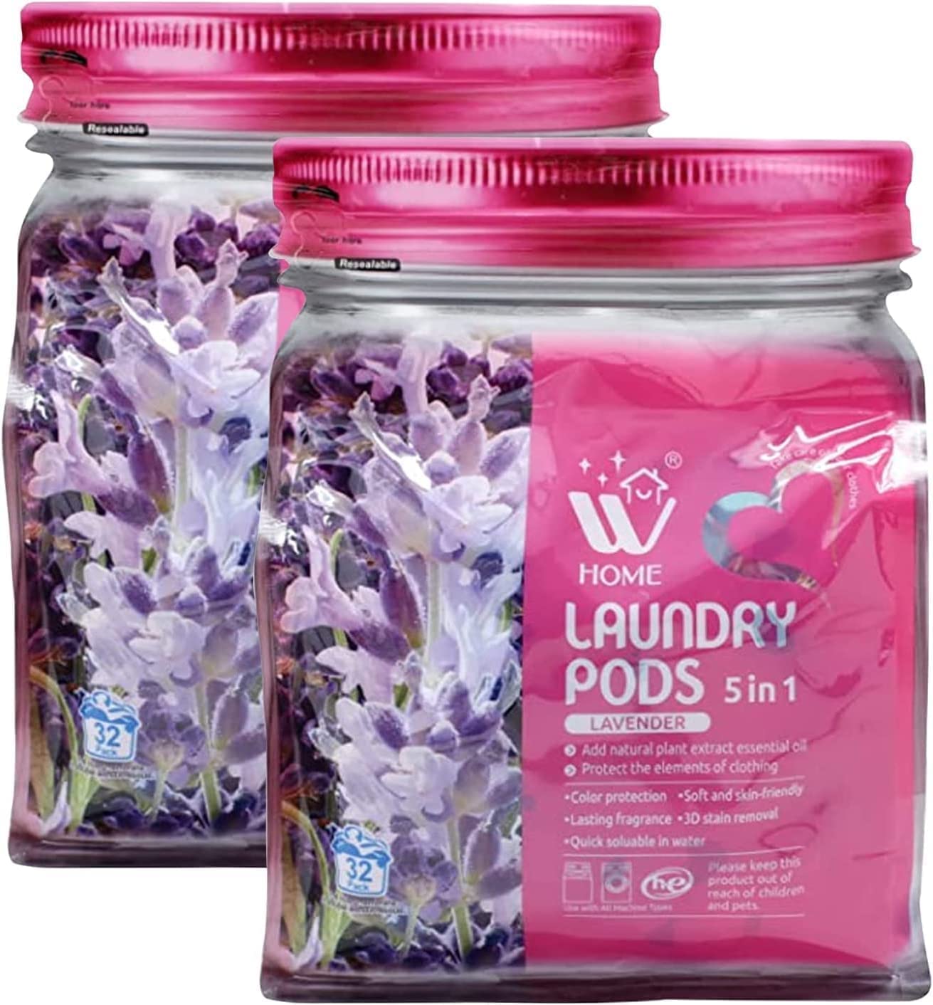 5in1 Laundry Pods, Fabric Softener With Lavender Extracts, Ultra Concentrate