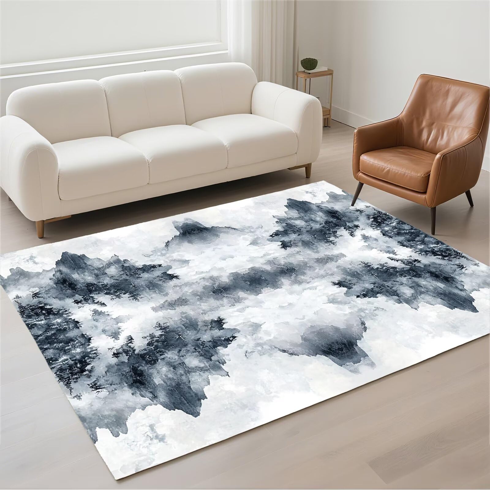 Tapis salon 80x120cm pile bouclée douce tapis moderne grand confort