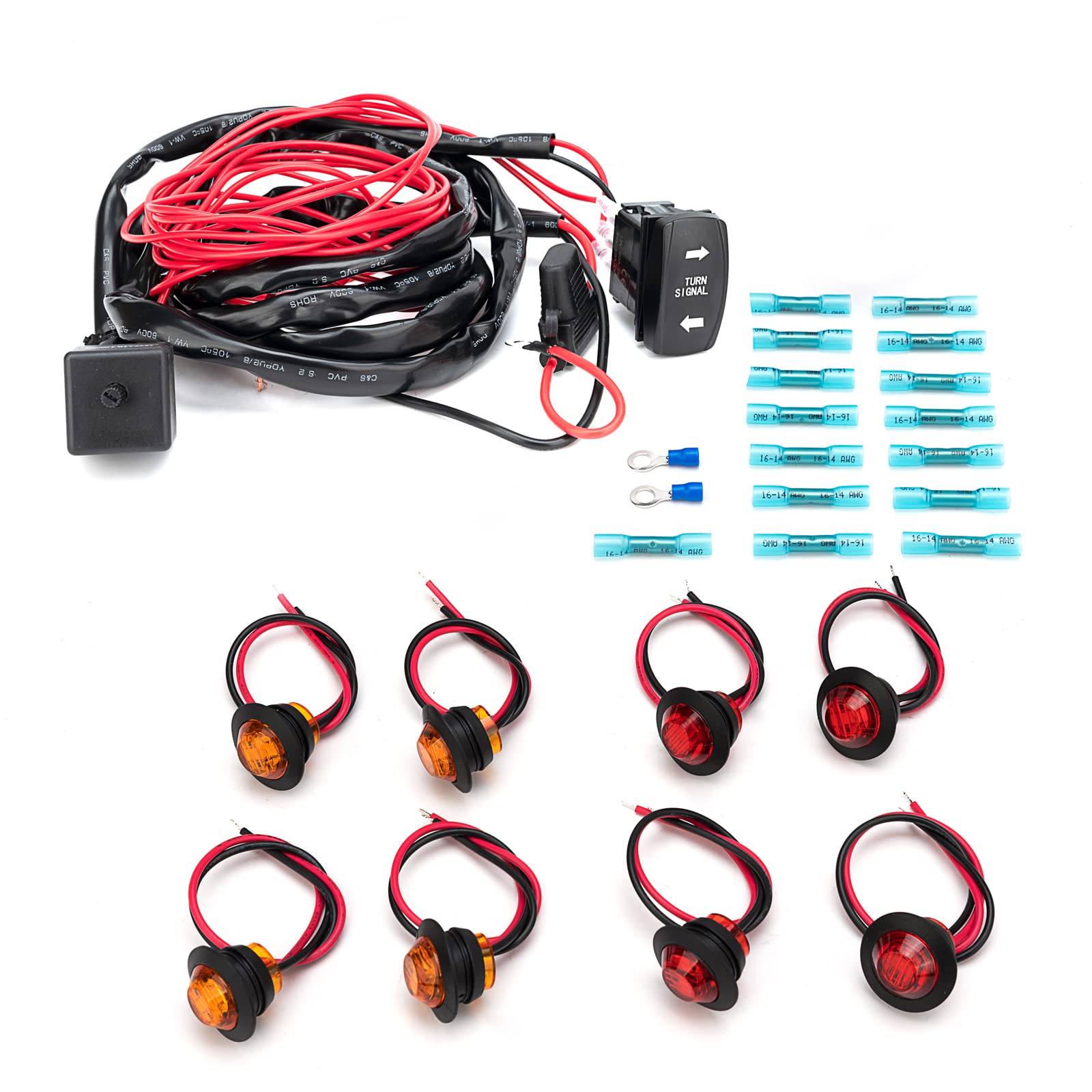 Buy MiKaFex Universal Rocker Switch Turn Signal Street Legal Kit for