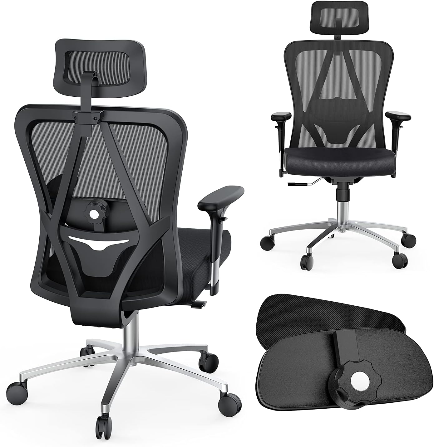 mfavour Office Chair Ergonomic Office Chair with with Adjustable Arms and Back Support