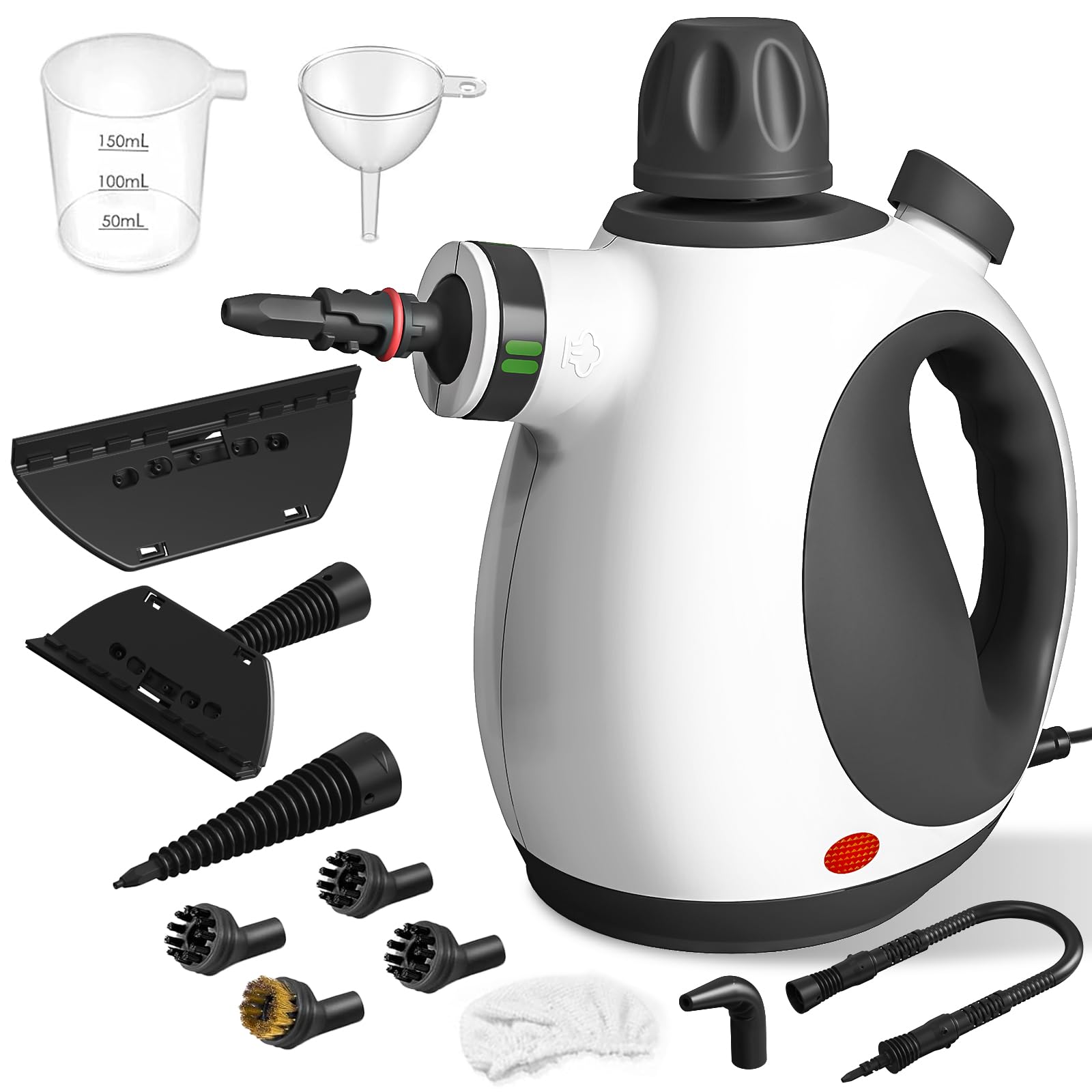 Handheld Steam Cleaner Pressurized Multi-Purpose Natural Steamer with 12 pcs Accessories Steamer for Cleaning Car Bathroom Countertop Upholstery