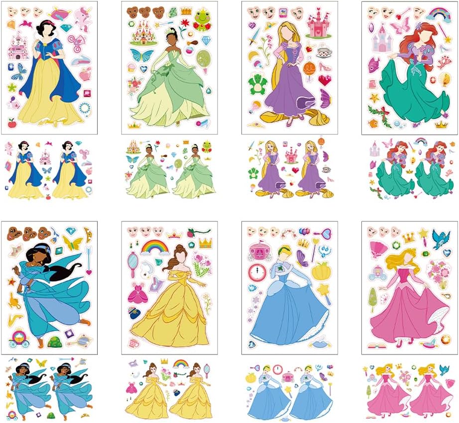 24PCS Cute Cartoon Princesses Stickers image 5