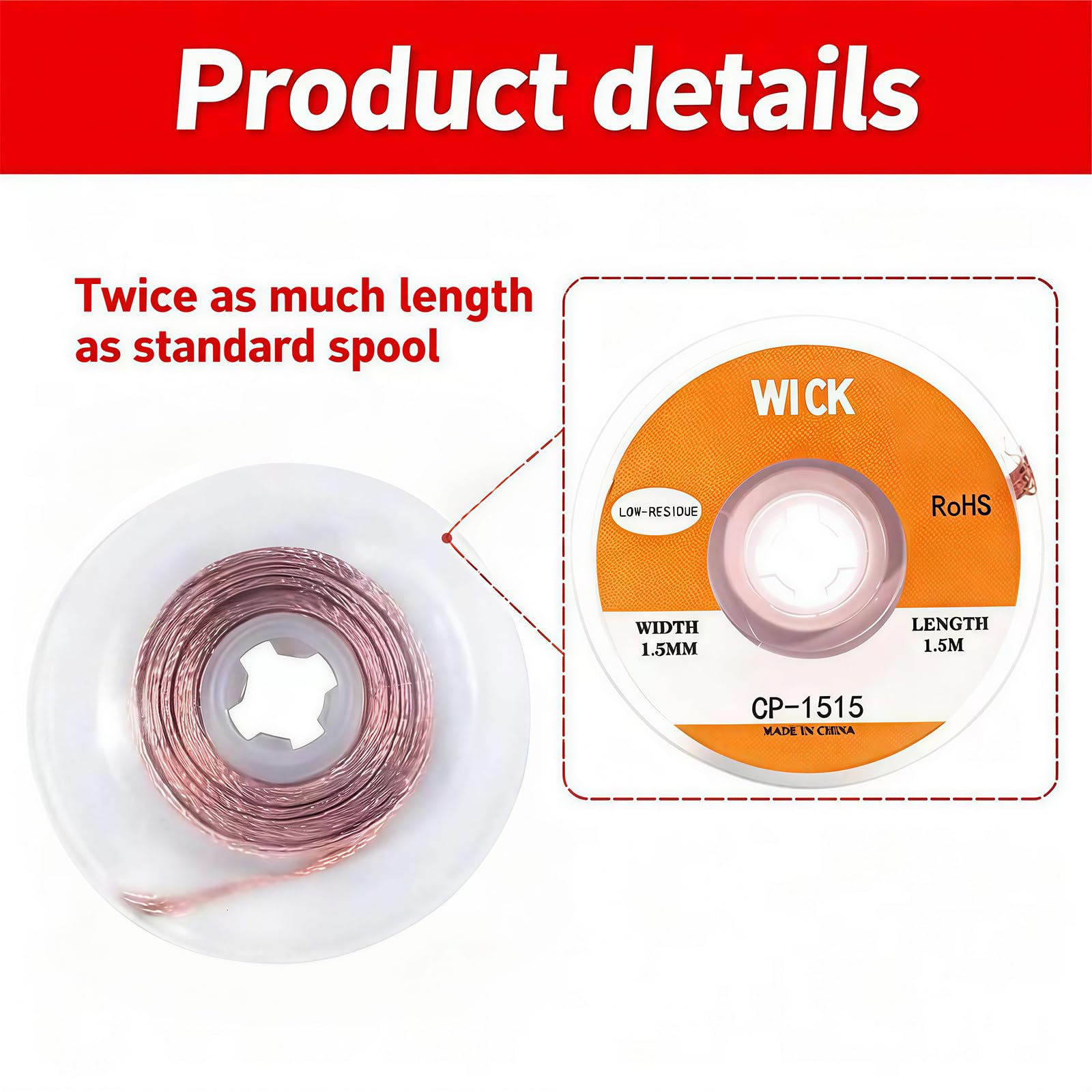 Set Da 6 Trecce Dissaldanti, Solder Wick Di Alta Qualità, Dimensioni Multiple (1.5/2/2.5/3mm), Per Rimuovere Stagno, Per Professionisti E Hobbisti