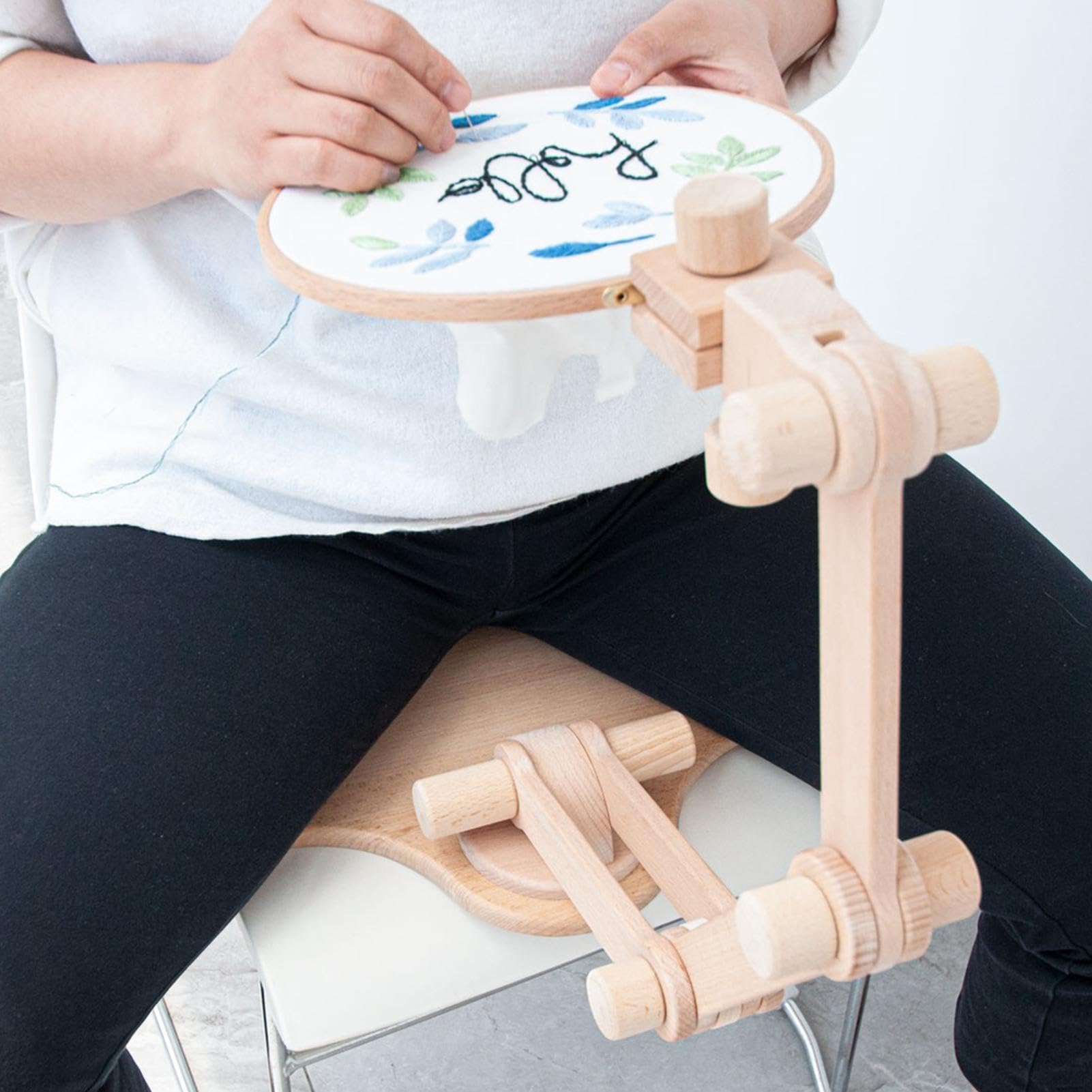 Soporte para bordado - Bastidor de bordado ajustable para manualidades - Soporte de bordado giratorio ajustable para costura arte costura costura