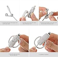 Vista 7 de Protectores de cable de carga, 6 piezas 2 en 1 de silicona de doble extremo compatible con cables de iPhone Android con USB-C tipo C, funda