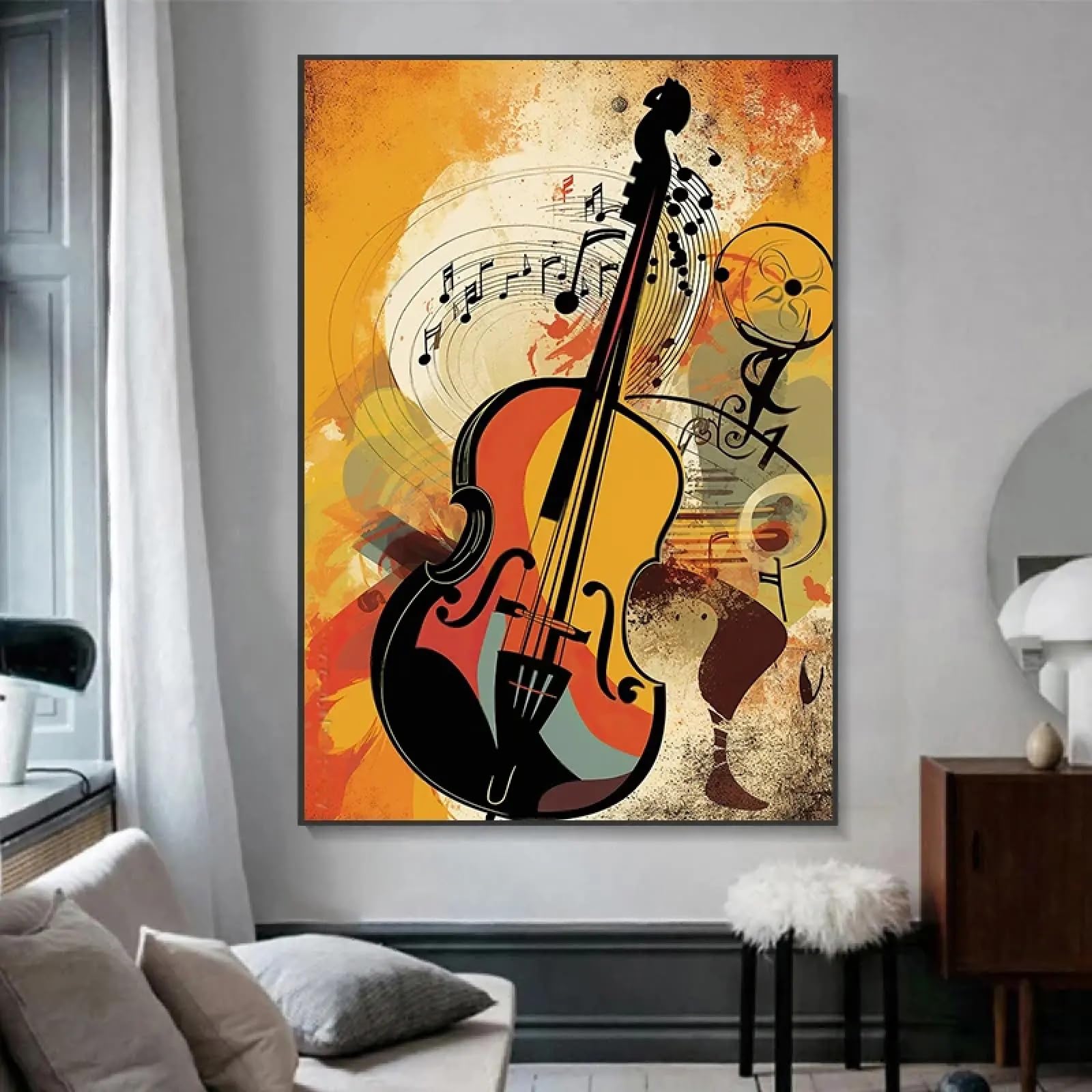 Affiches de violon jazz rétro de 40x60cm pour salon - 7