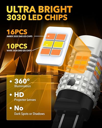 Miniatura 27 de OXILAM Bombilla LED 912 921 mejorada, luces de marcha atrás, bombillas de respaldo para automóvil, brillo 300% más alto, 6000 K, blanco