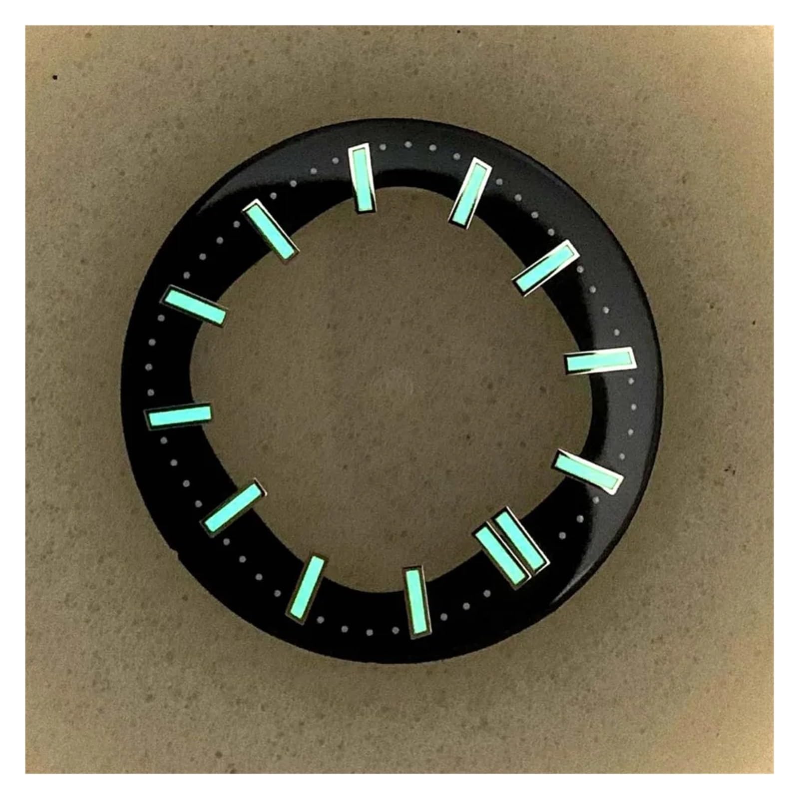 Hollow Dial Green Luminous Dial 30.5mm Watch Dial for NH35 NH36 Movement Modified Watch Face Replacement Parts Accessories(Brown)