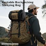 Sac de couchage momie, 26 à 36℉ Sac de couchage pour adultes en toute saison avec hotte réglable, poche téléphonique pour la randonnée, le voyage, les tentes et les activités de plein air