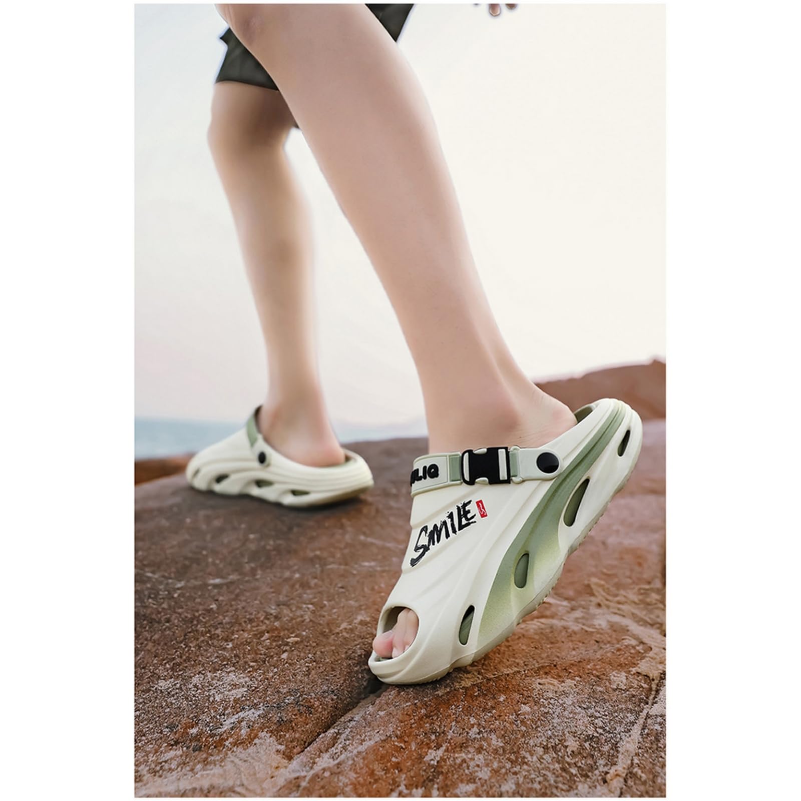 Ciabatte Uomo Donna Estive Infradito con Suola Spessa per Sandali da Spiaggia Estivi Antiscivolo Durevole Uso Esterno E Balneare-Grigio Nero-42-43