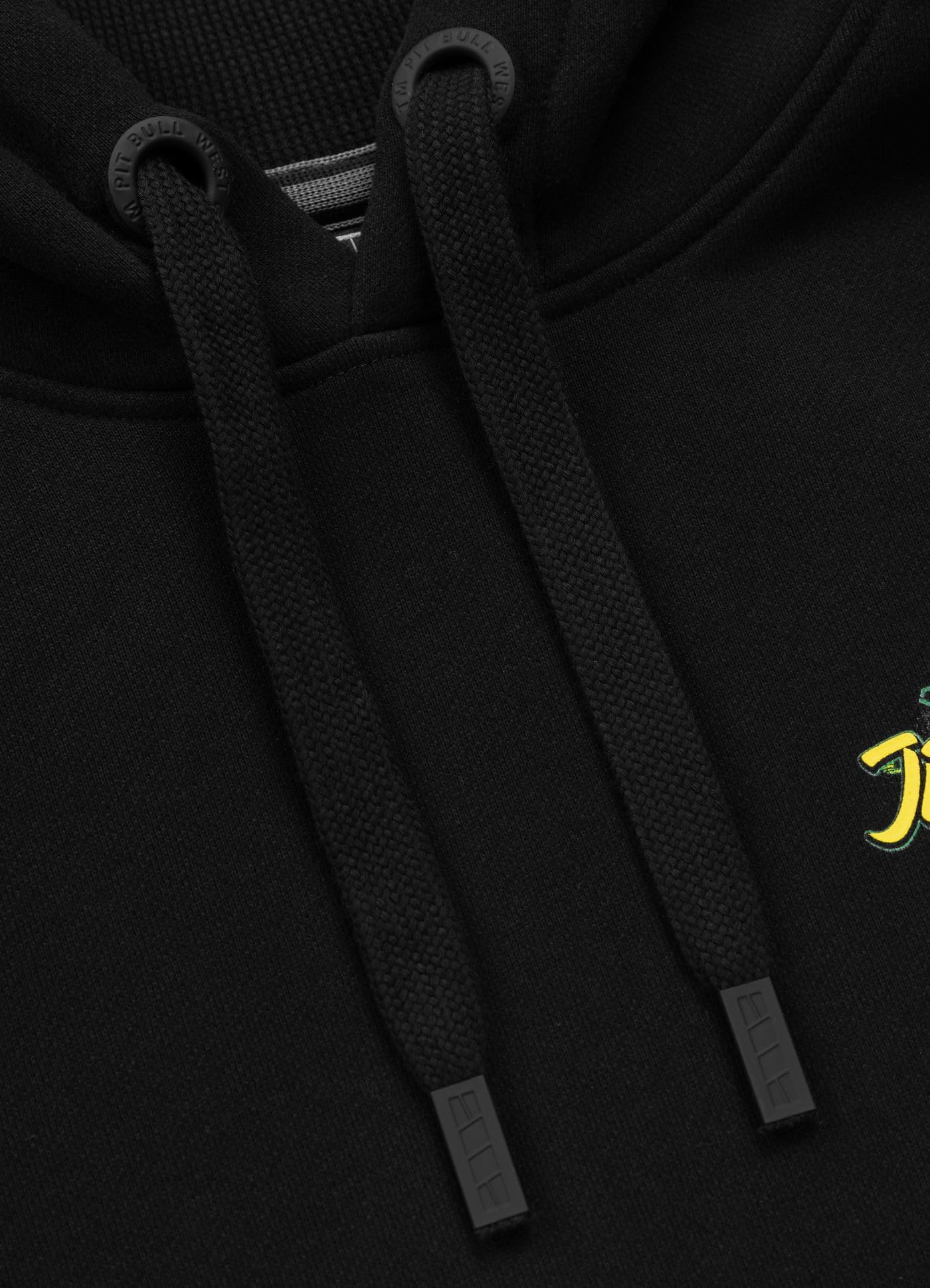 PITBULL Męska bluza z kapturem BJJ Fight DVSN – męska bluza z kapturem z nadrukiem Jiu-Jitsu, sportowy sweter treningowy, streetwear, regularny krój, wygodna bluza z kapturem z kieszenią typu kangurka