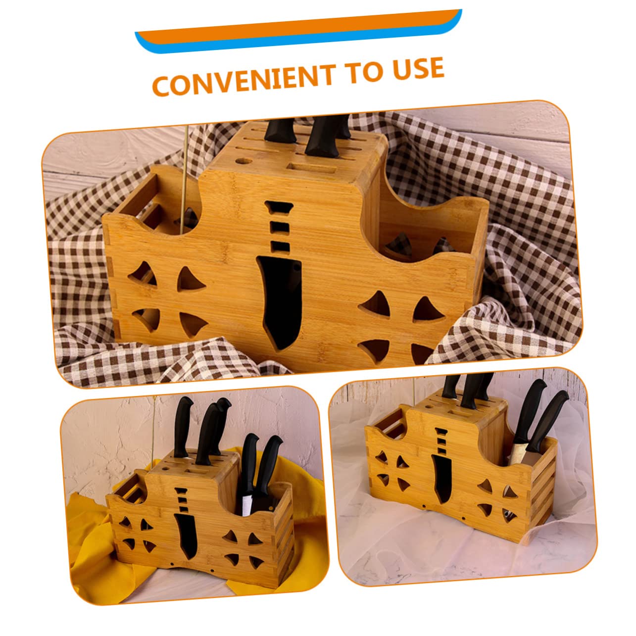 BRIGHTFUFU Cutter Storage Rack Multi Kitchen Tool Holder for Knives Scissors and Cutlery Sturdy Design for Easy Organization and Clean Countertops Kitchen Accessory