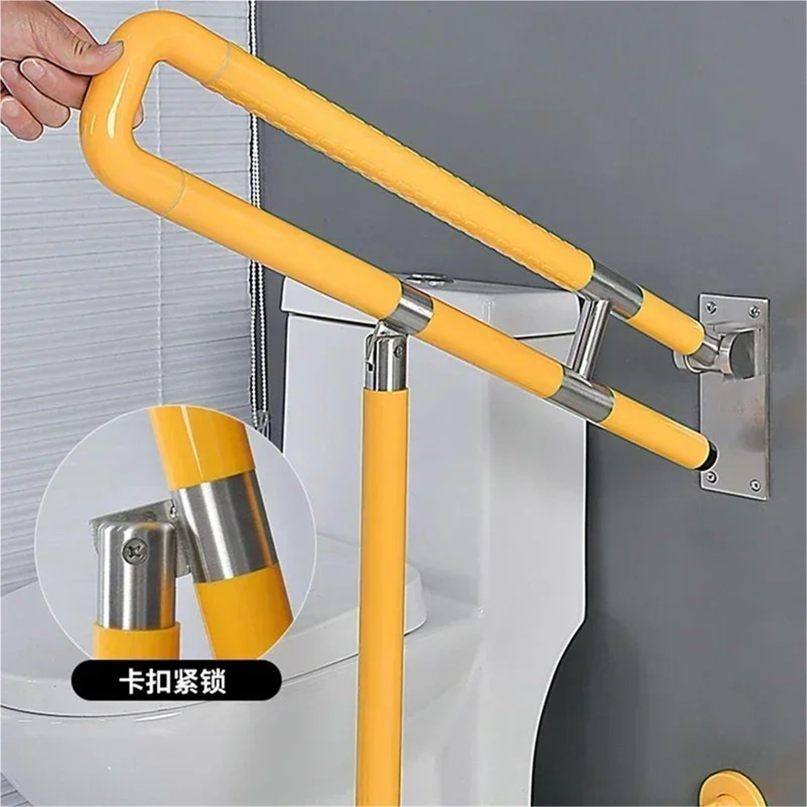 Barras de Apoyo para baño, manijas para Inodoro, Barras de Apoyo para Ducha, Seguridad, bañeras para discapacitados y Accesorios(6mm5)