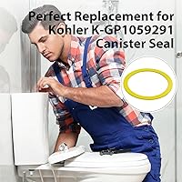 Vista 5 de Sello de válvula de descarga para Kohler, kit de repuesto de tanque de inodoro de material de silicona mejorado de 2 unidades, kit de junta