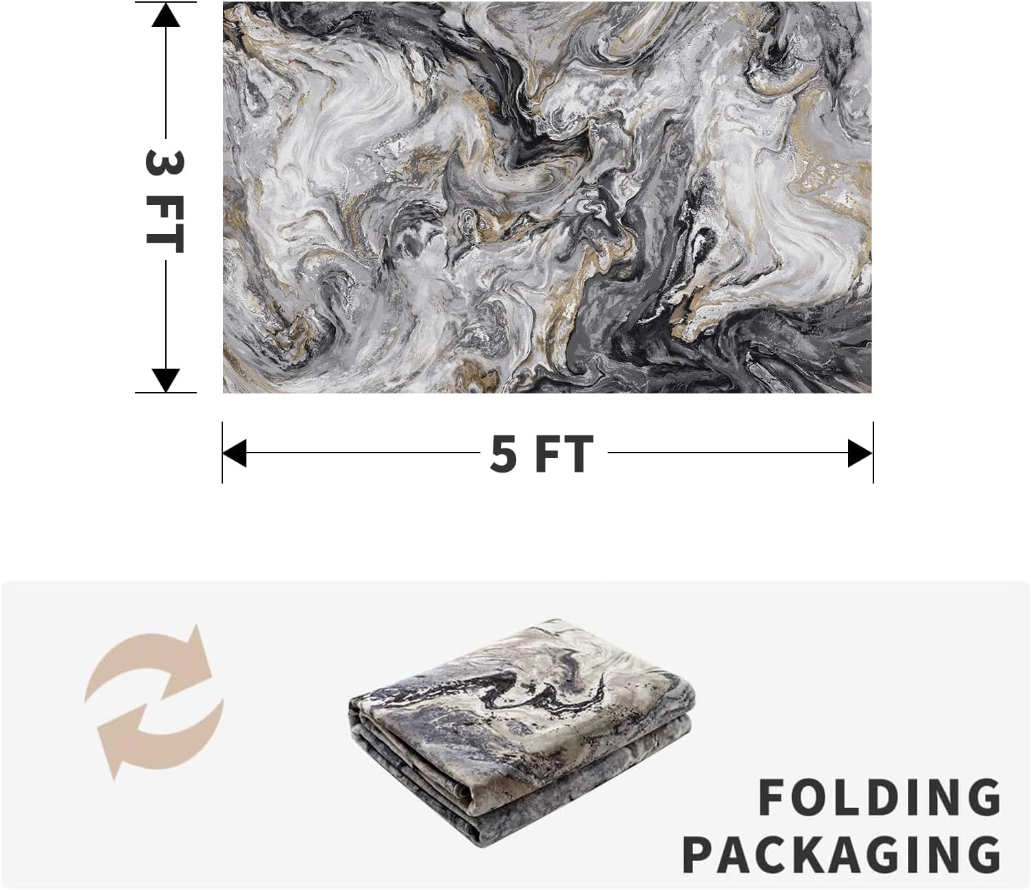 3x5 Washable Area Rugs for Living Room, Modern Abstract Rug Entryway Kitchen Non Slip Throw Rug, Stain Resistant Carpet for Dining Room Playroom Bedroom, Pet & Kids Friendly