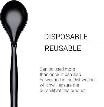 Large Plastic Serving Spoons, Plastic Serving Utensils, Disposable Serving Spoons,10 inches, Big Heavy Weight Reusable Utensils for Party Buffet Catering, Large Serving Spoons (36, 10 inches)