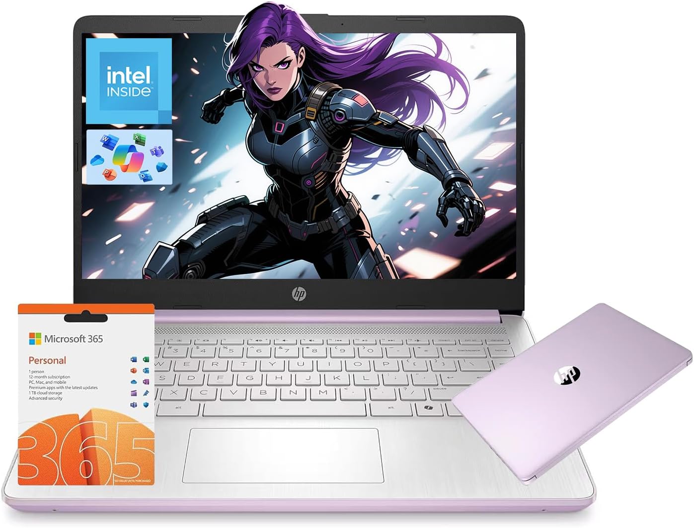 HP 14" AI-Ready-Laptop for Students Home Office Copilot AI Intel N150