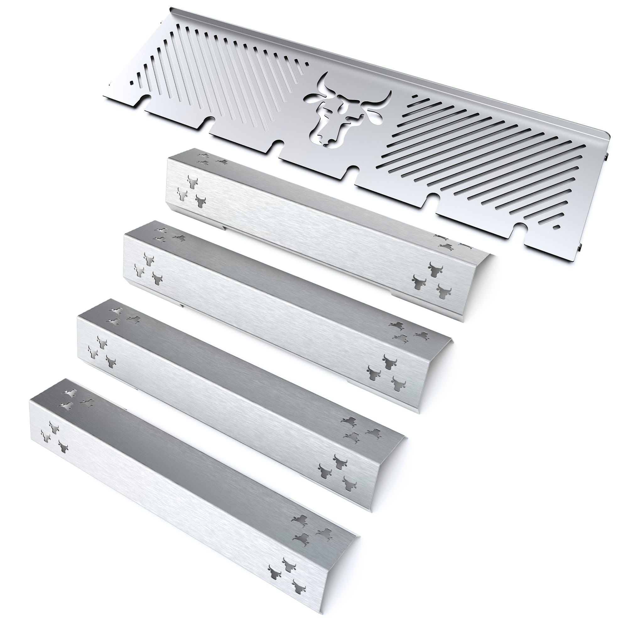 tuning-art WHGA3 Gasgrill Warmhalterost & Brennerabdeckung Set | Kompatibel mit Rösle Videro G4, G4-S | Rostfreier Edelstahl | Passgenau | Spülmaschinen geeignet