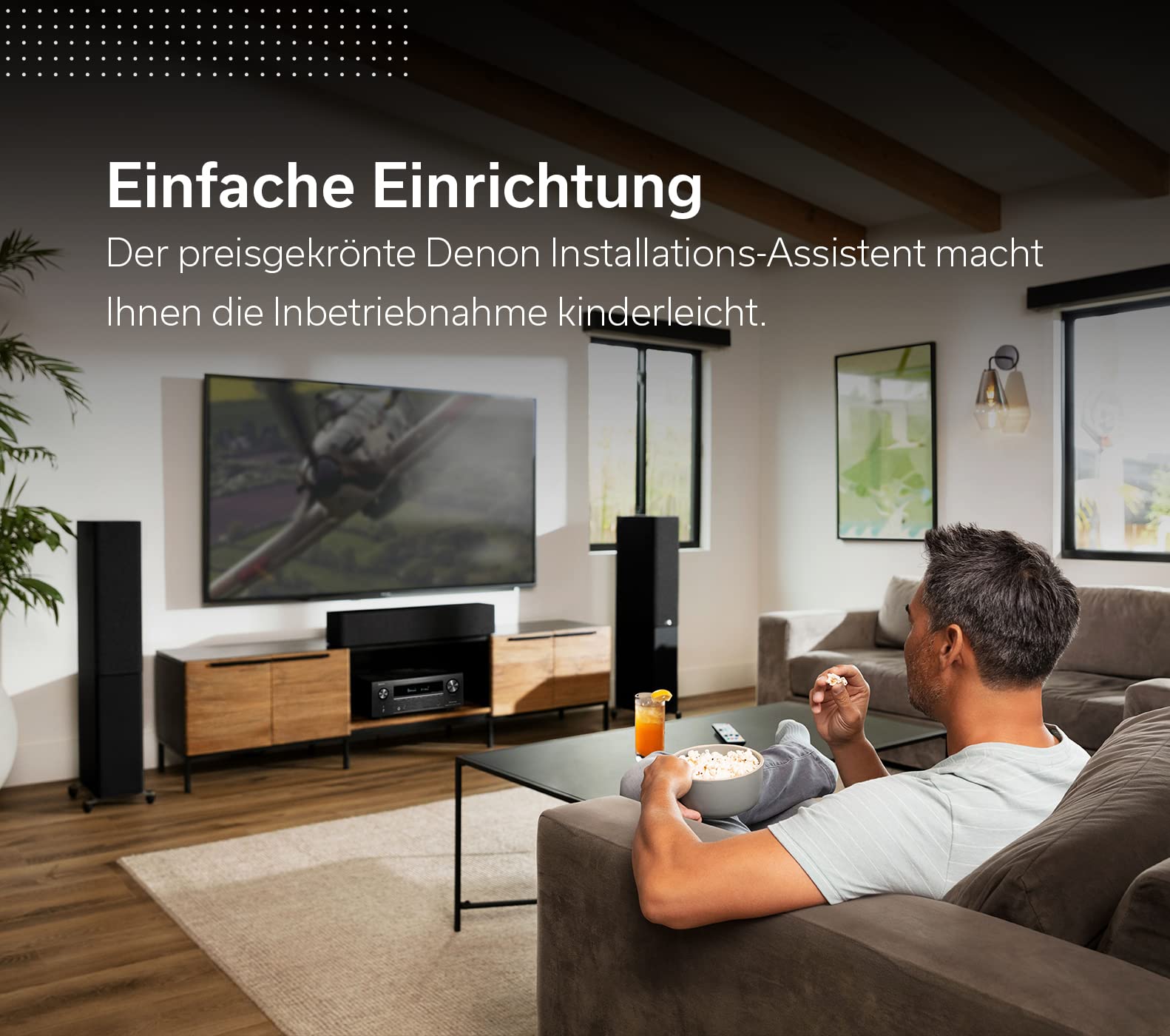 Denon AVR-X2800H 7.2-Kanal AV-Receiver, Dolby Atmos, DTS:X, 6 HDMI Eingänge und 2 Ausgänge, 8K HDMI, HEOS Built-in, Bluetooth, WLAN, AirPlay 2, Alexa kompatibel - Schwarz