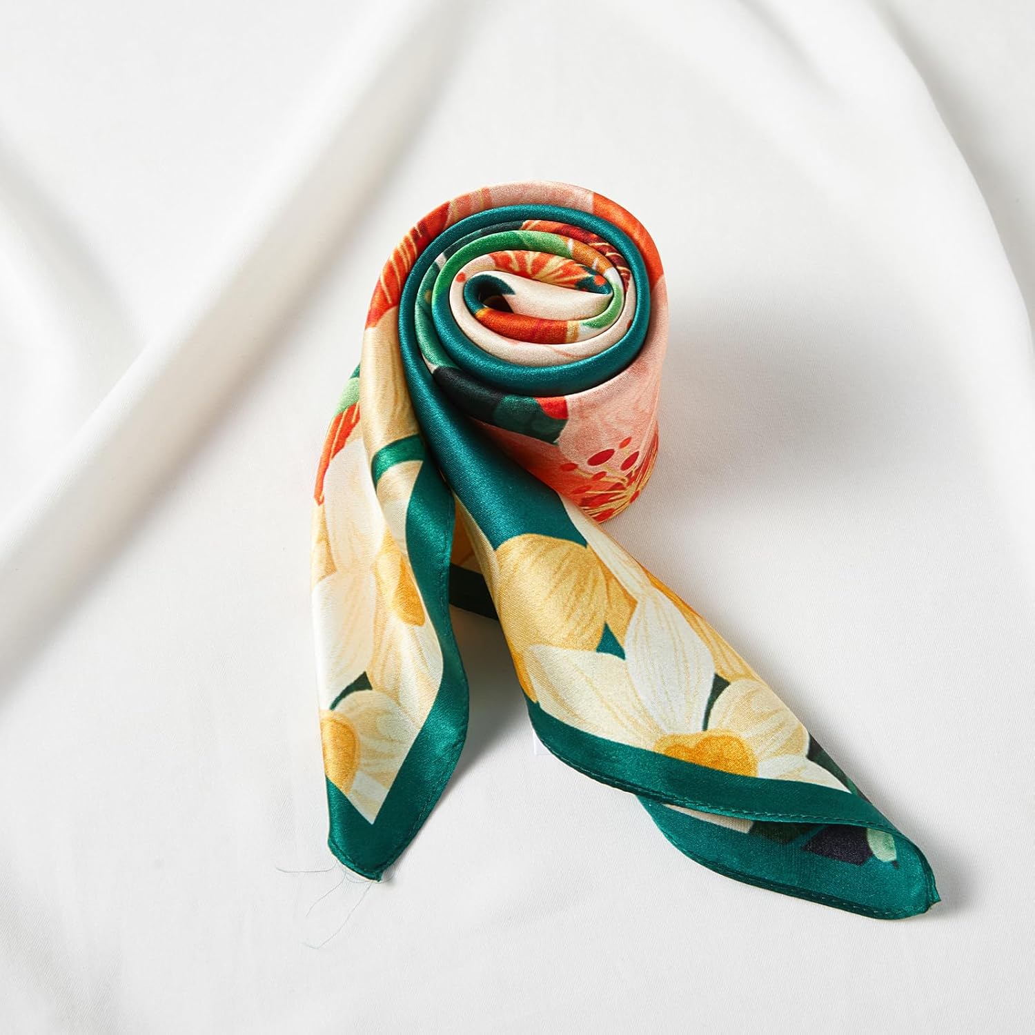 100% Mulberry Silk Square Scarf 27''x27'' Neck Scarf Hair Scarf Headscarf Bandanas for Women - Image 8