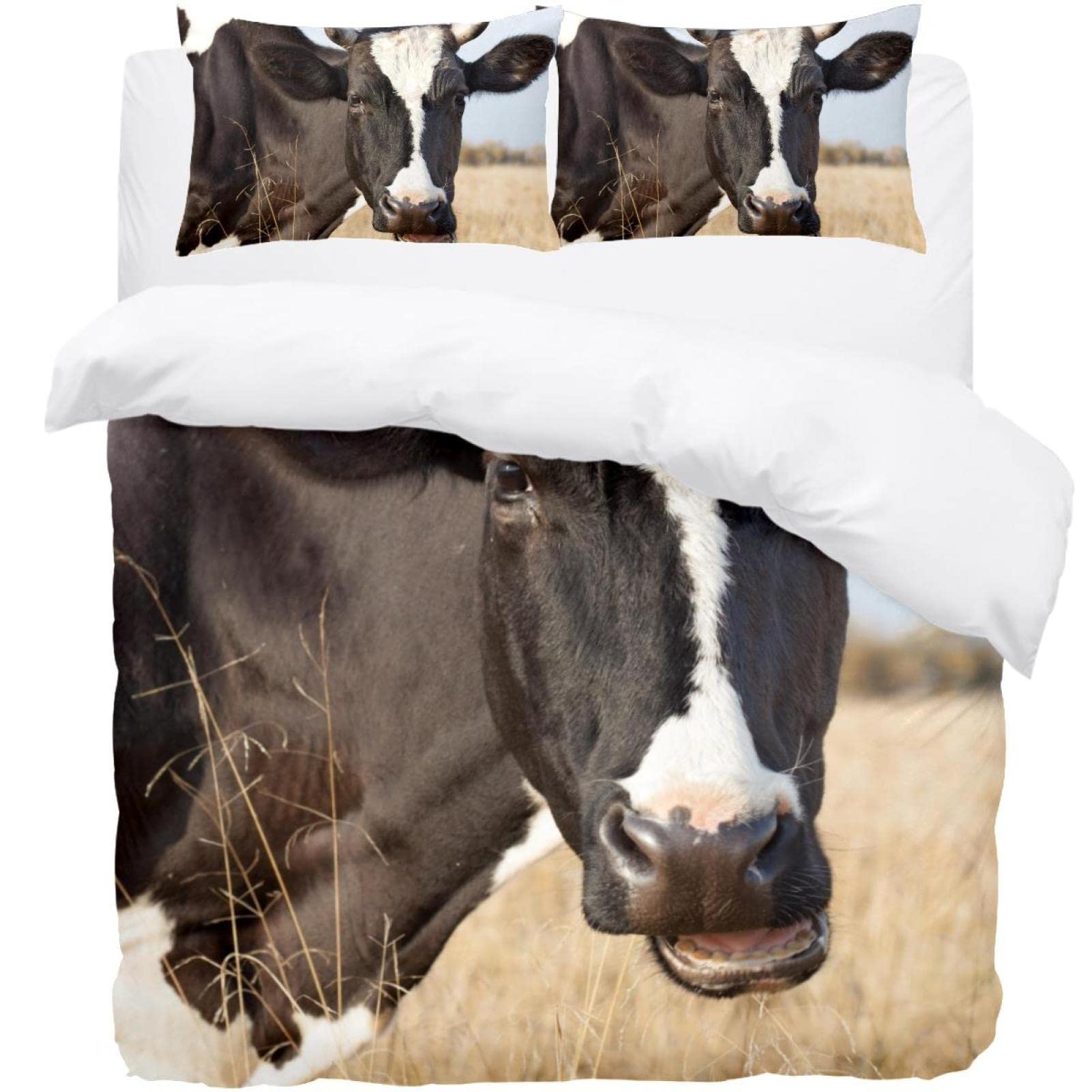 Parure de lit motif vache housse de couette douceur originale